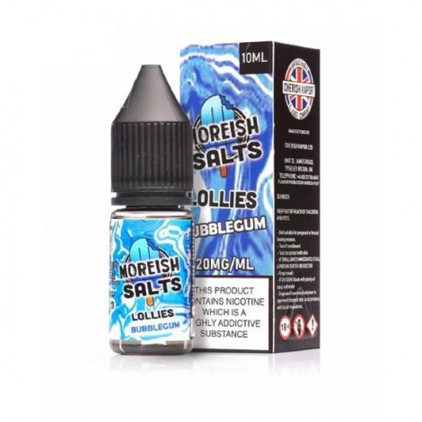 Moreish Puff Bubblegum Lollies Nic Salt E-liquid 10ml